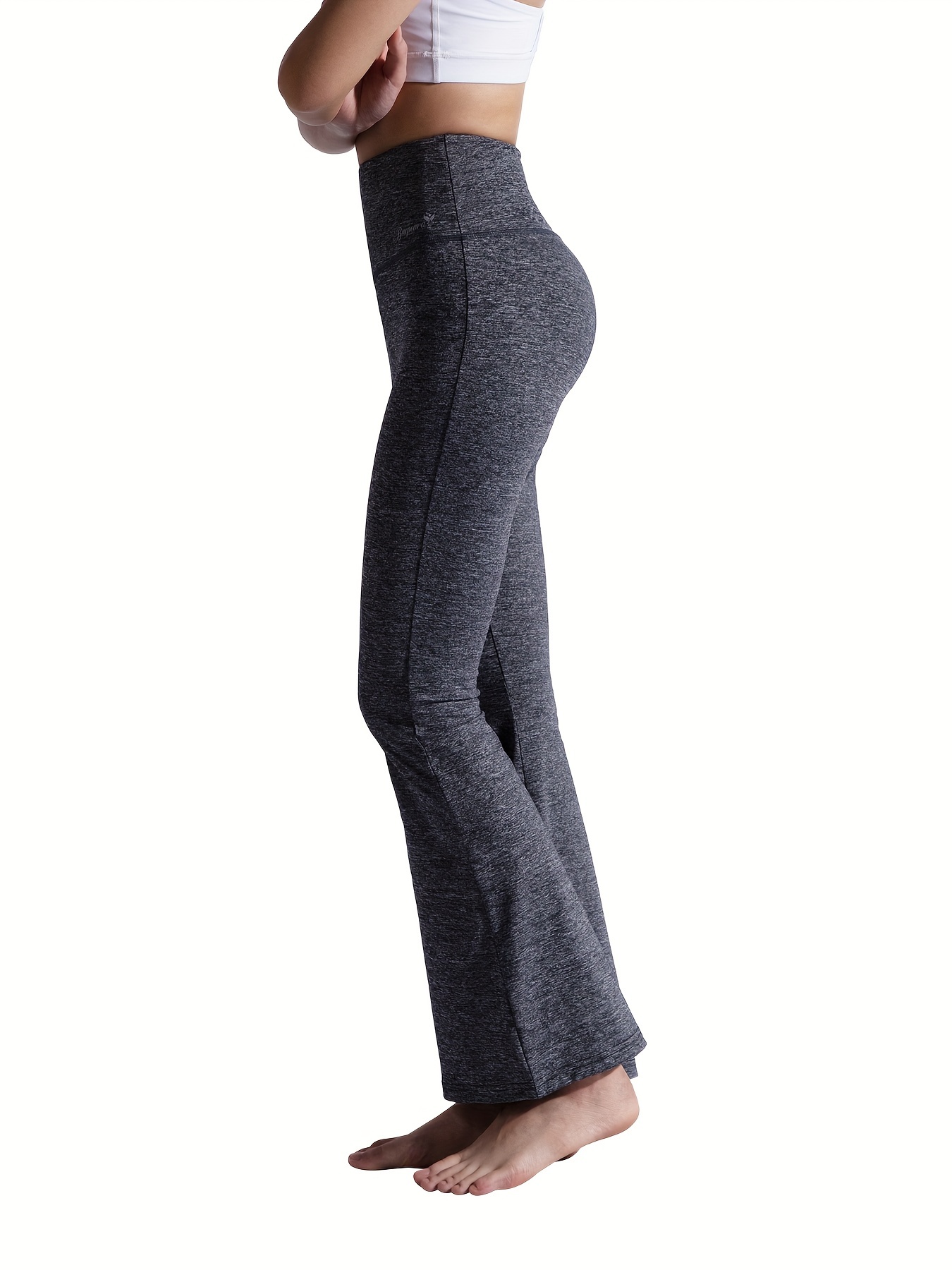 Pantalones Yoga Corte Bota Piernas Acampanadas Divididas - Temu