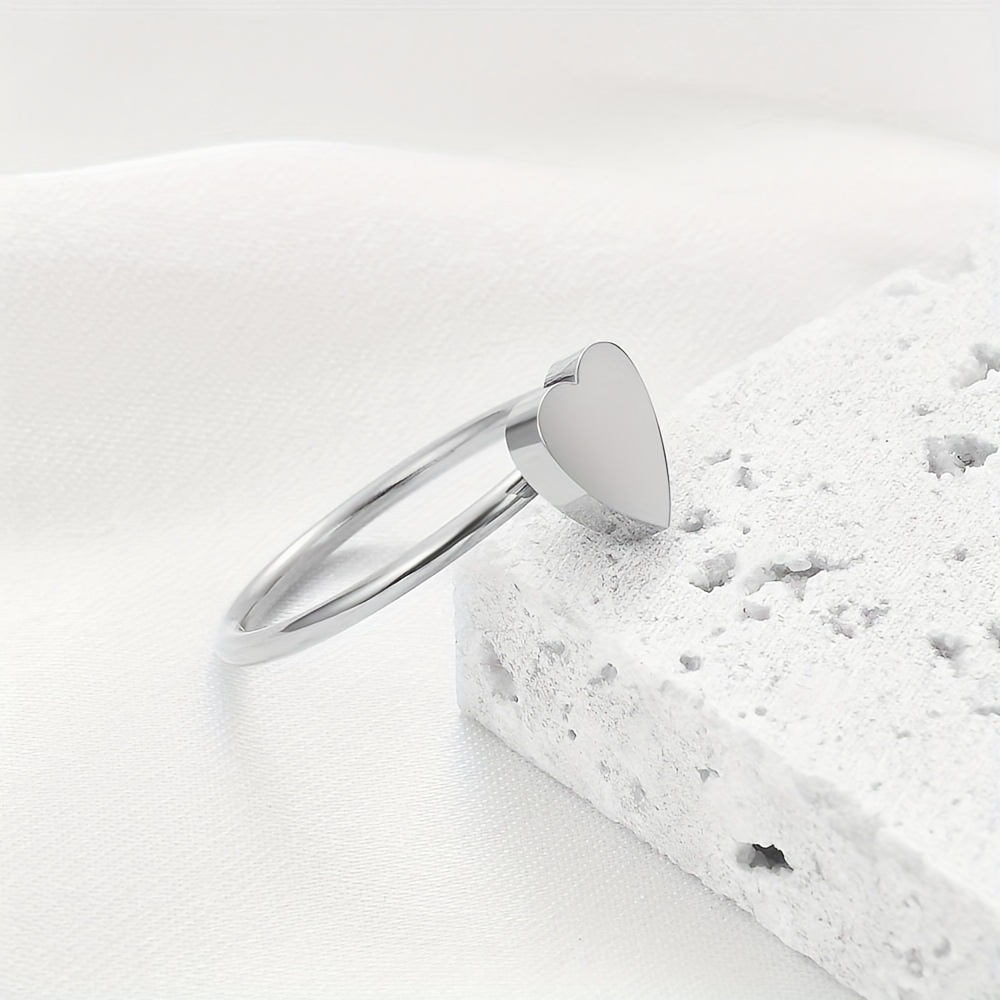Titanium Steel Love Ring Glossy Couple Ring