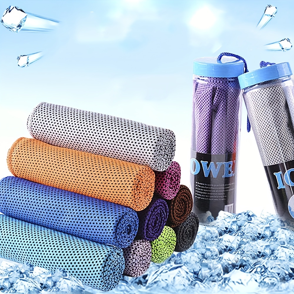 Paquete de 5 toallas refrescantes, toalla de hielo de microfibra suave y  transpirable para gimnasio, correr, golf, entrenamiento, campamento,  fitness