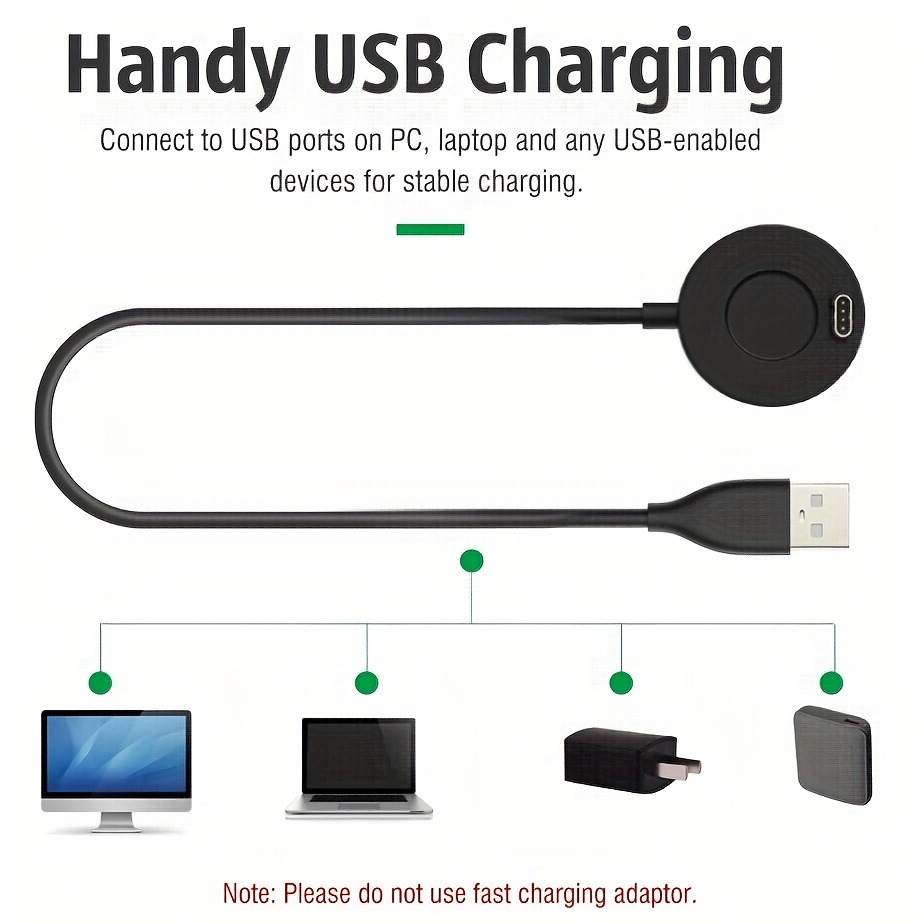 Charging Cable Charger For Garmin Forerunner 255 255S Music 955 Solar Sport  USB Fast Charging Replacement