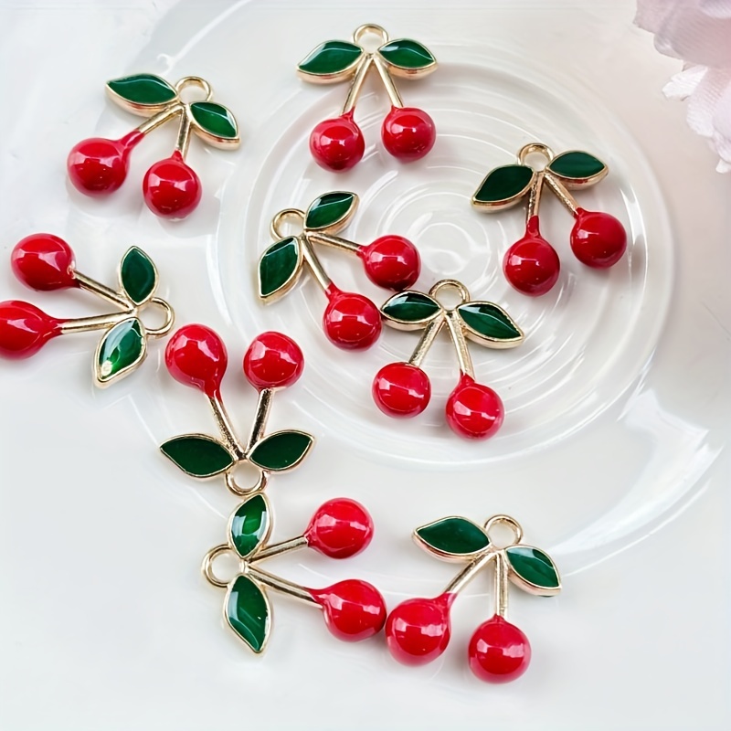 Adorable Fruit Series Pendants Alloy Enamel Pendants Charms - Temu