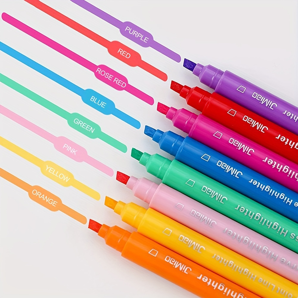 Curve Highlighters Pen With Different Curve Shapes Dual Tip Multi Colored  Curved Line Markers Durable Smooth Writing Colored Curve Pens For Note  Taking Journal School Supplies Office - Temu