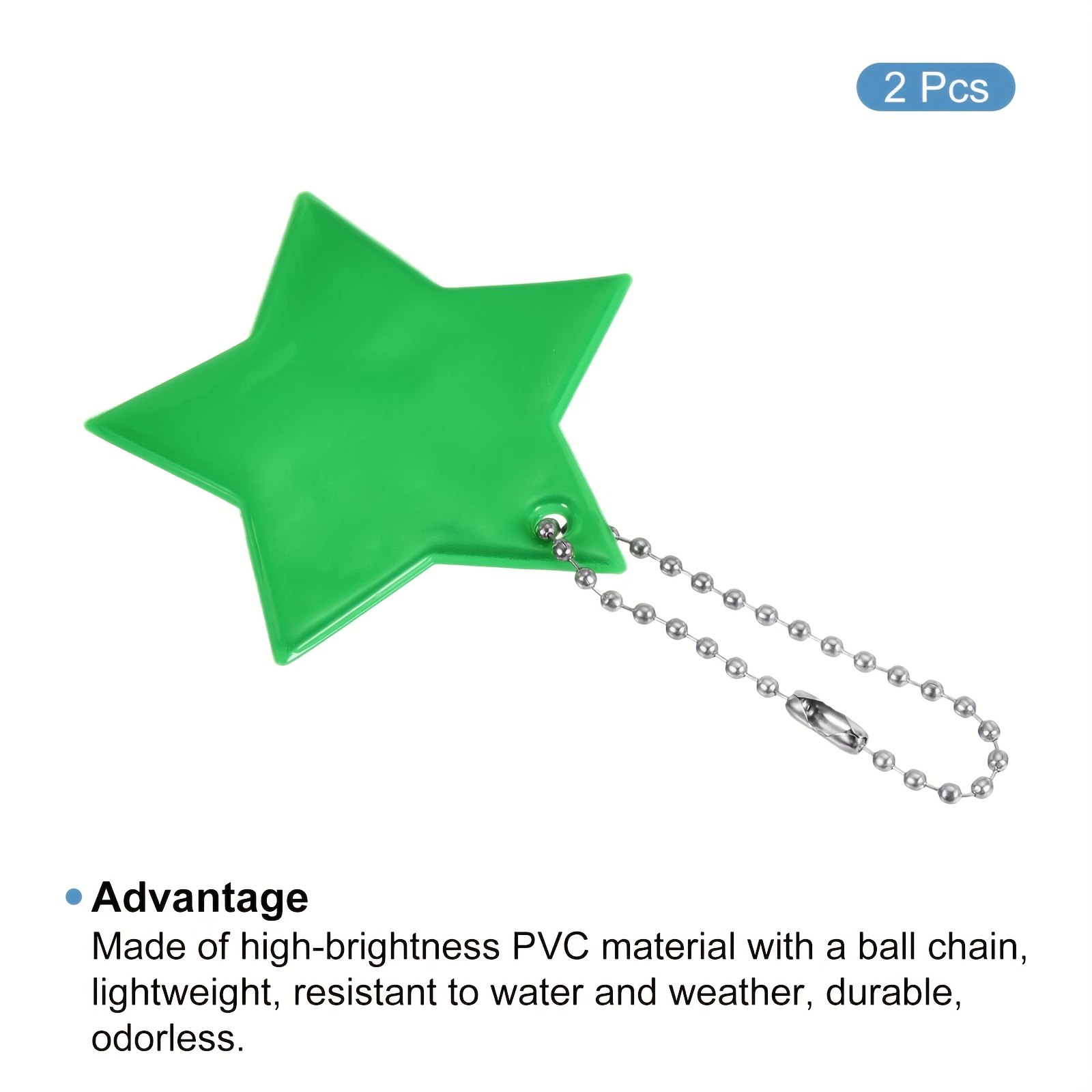 Stern Reflektierend Schlüsselbund Tasche Anhänger PVC Reflektor