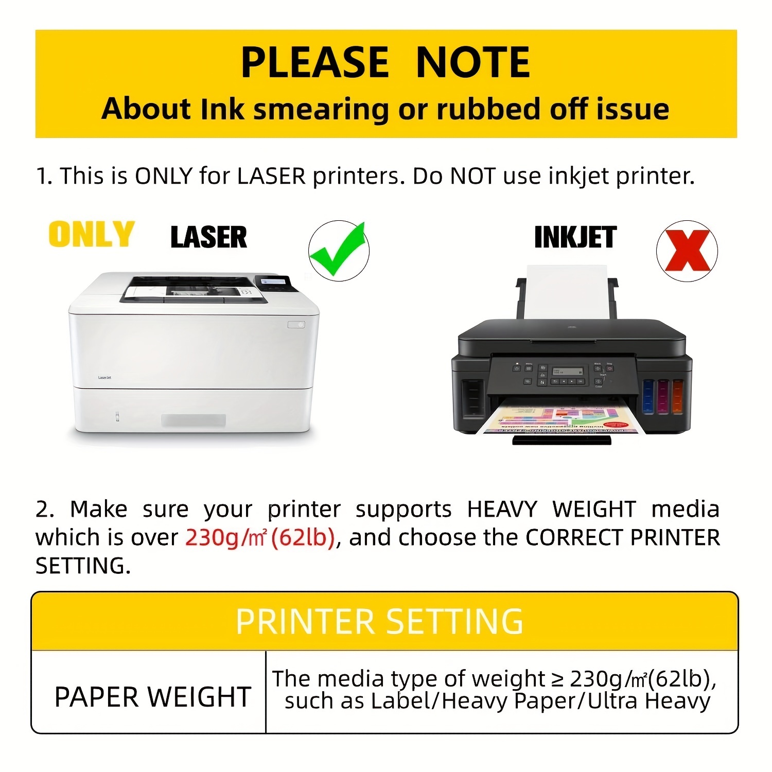 Koala Printable Vinyl Sticker Paper for Inkjet Printers - 100