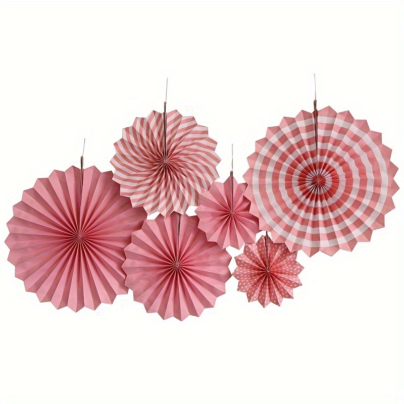 Party Hanging Paper Fans Set Chinese Paper Flower Garland - Temu