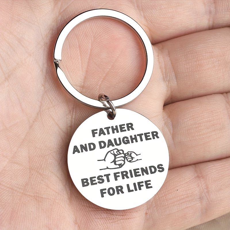 Dad Keychain - 'If Dad Can't Fix It No One Can' Stainless Steel Key Ring With Tools Charm, Gift For Father