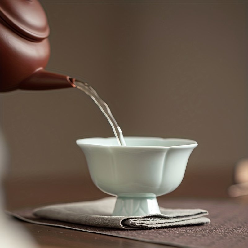 White Porcelain Single Brew Teapot and Teacup