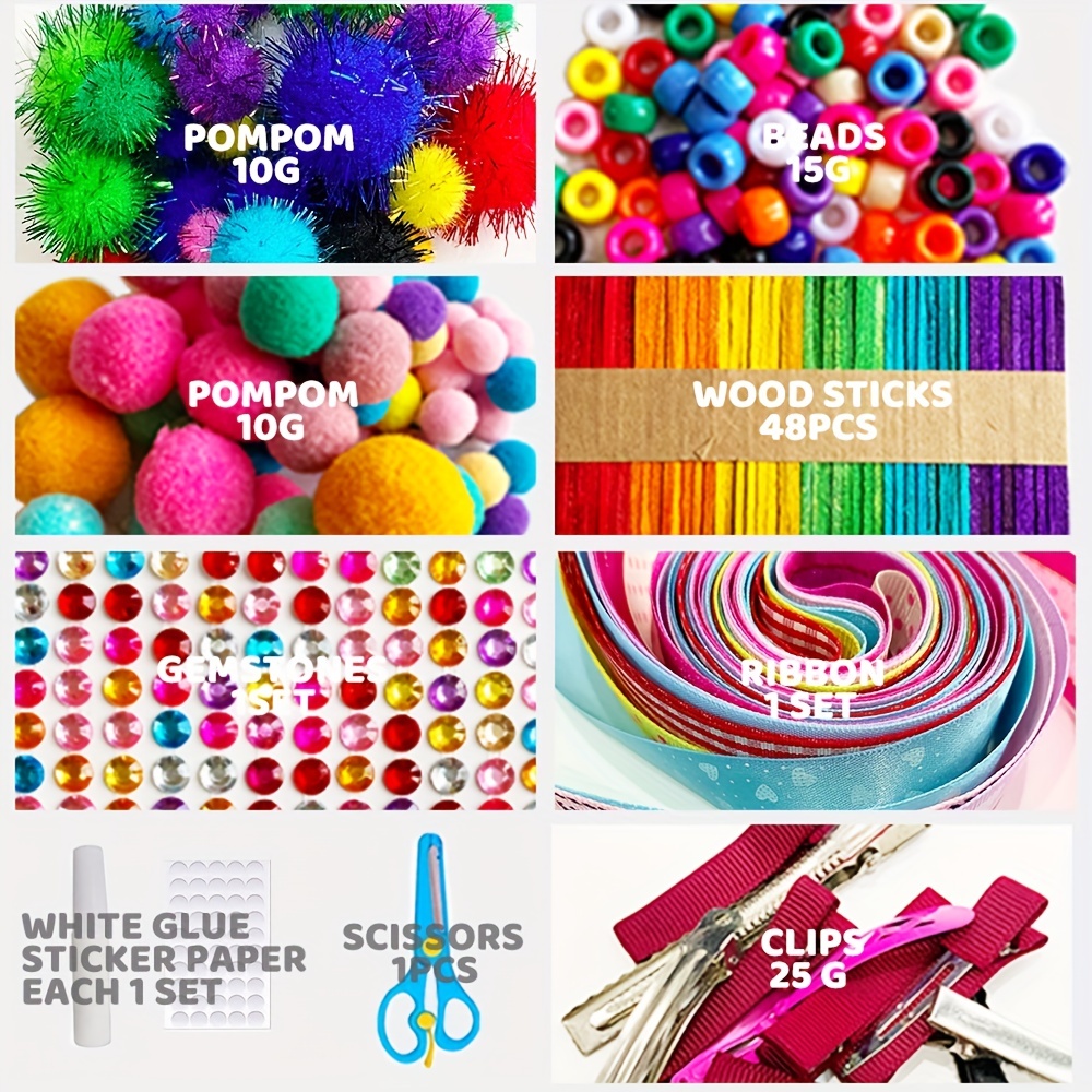 Mega Craft Kit Crafting Bag for Kids - Arts and Crafts for Kids - 600+ –  MOVEBO