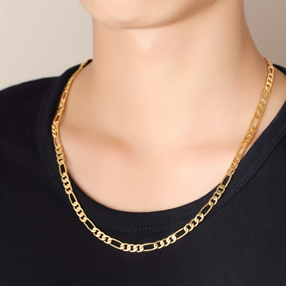 Necklace And, 2pcs/Set, Fashion Romantic Golden Men Women Necklace Jewelry Gift Set