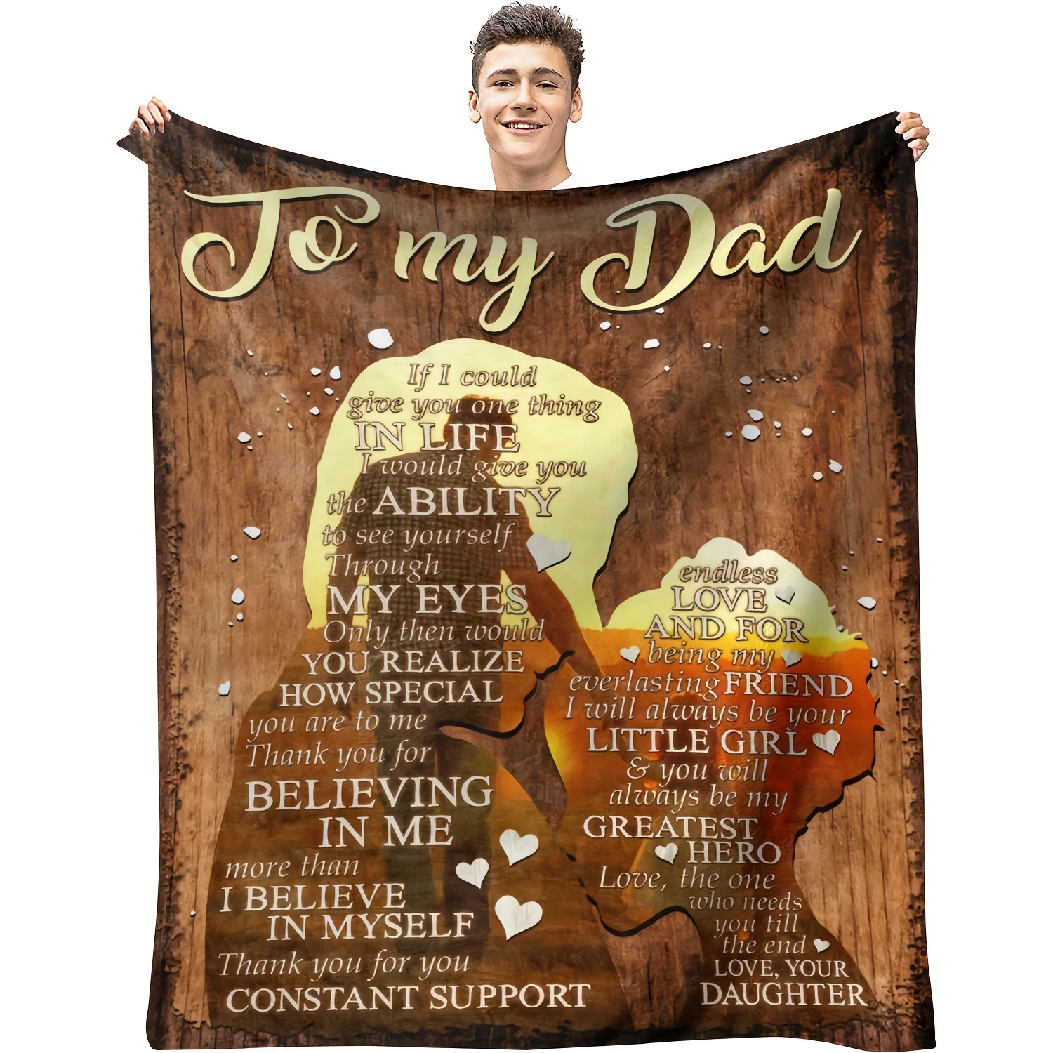 TEMU Personalized Dad Blanket - Blanket - For Christmas, , Appreciation