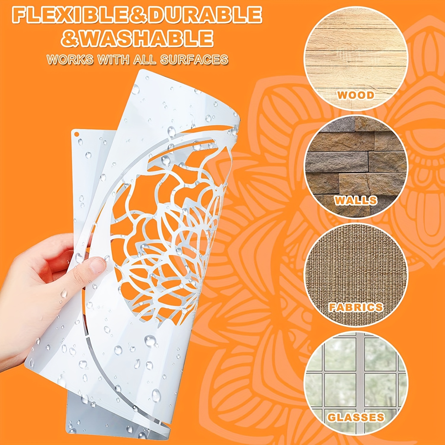 Moon Sun Stencil Flower Stencils For Painting On Wood Reusable