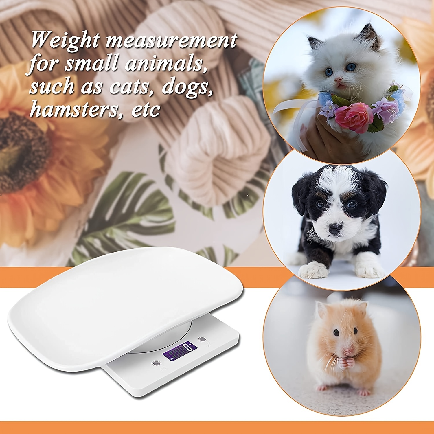Digital Pet Scale With Lcd Display, 4 Weighting Modes (oz/ml/lb/g) For Pets  And Kitchen