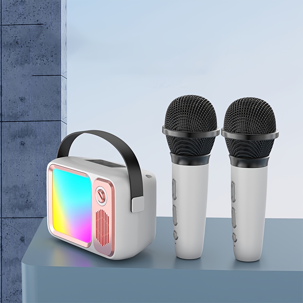 Kingluck D1801 Mini Karaoke Machine 2 Wireless Microphones Temu