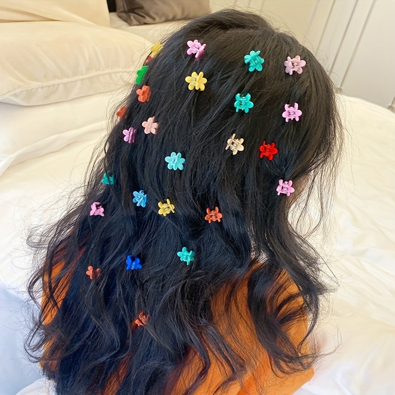 30 Pezzi Fermagli Capelli A Forma Fiori E Stelle Mini Clip A