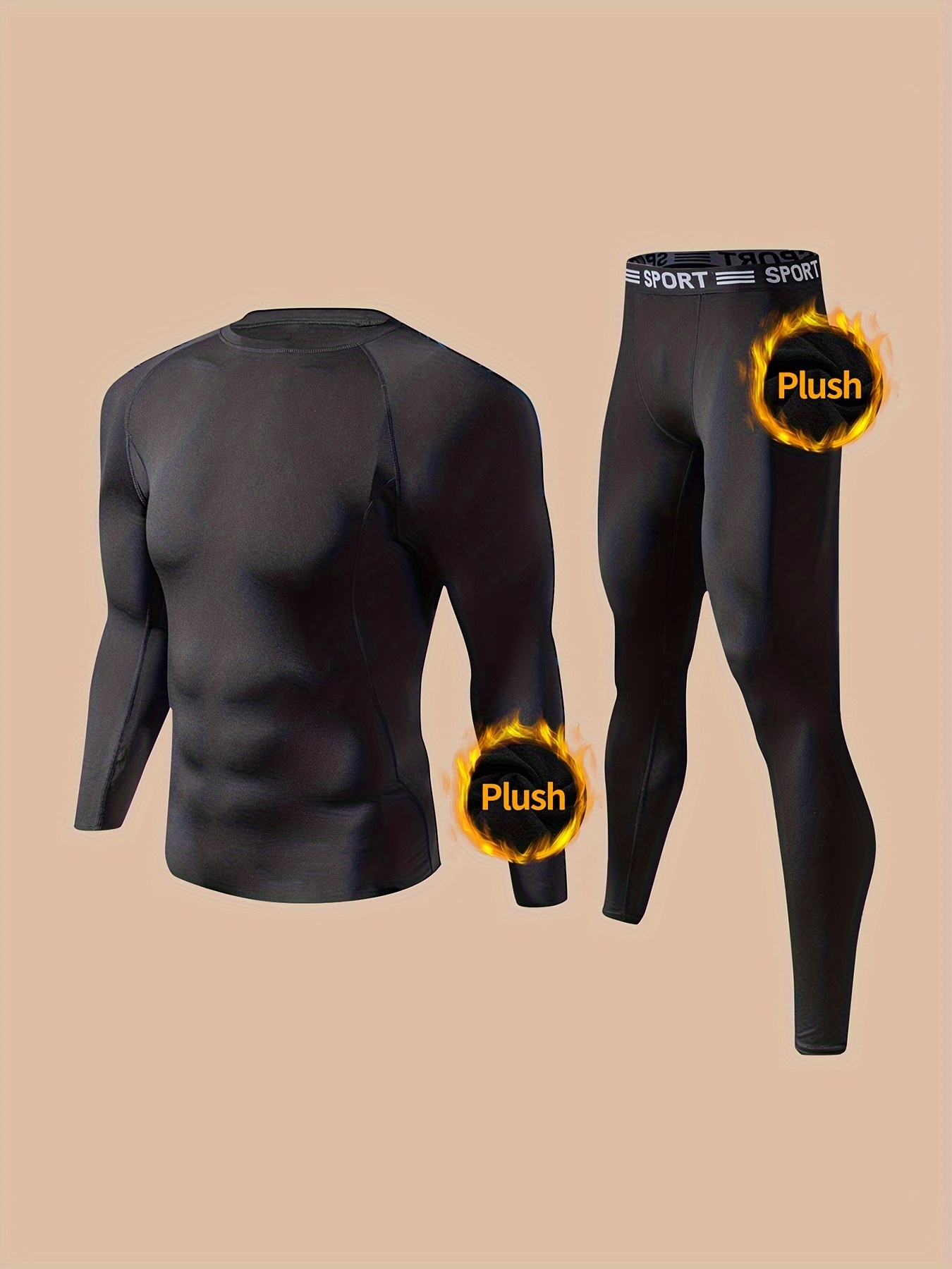 Men's Soft Thermal Underwear Lightweight Long Top Bottoms - Temu Canada