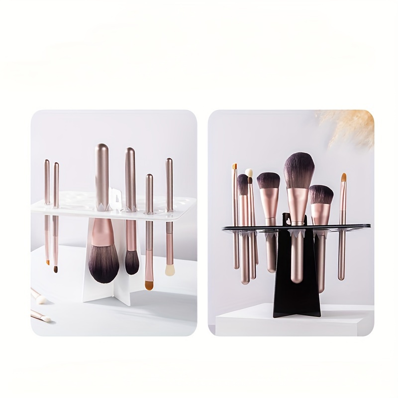 Makeup Brushes Drying Rack, Brushes Dryer, Collapsible 28 Slot Acrylic  Brush Holder Stand Tree Tray Support Display for Makeup Artist Acrylic Nail