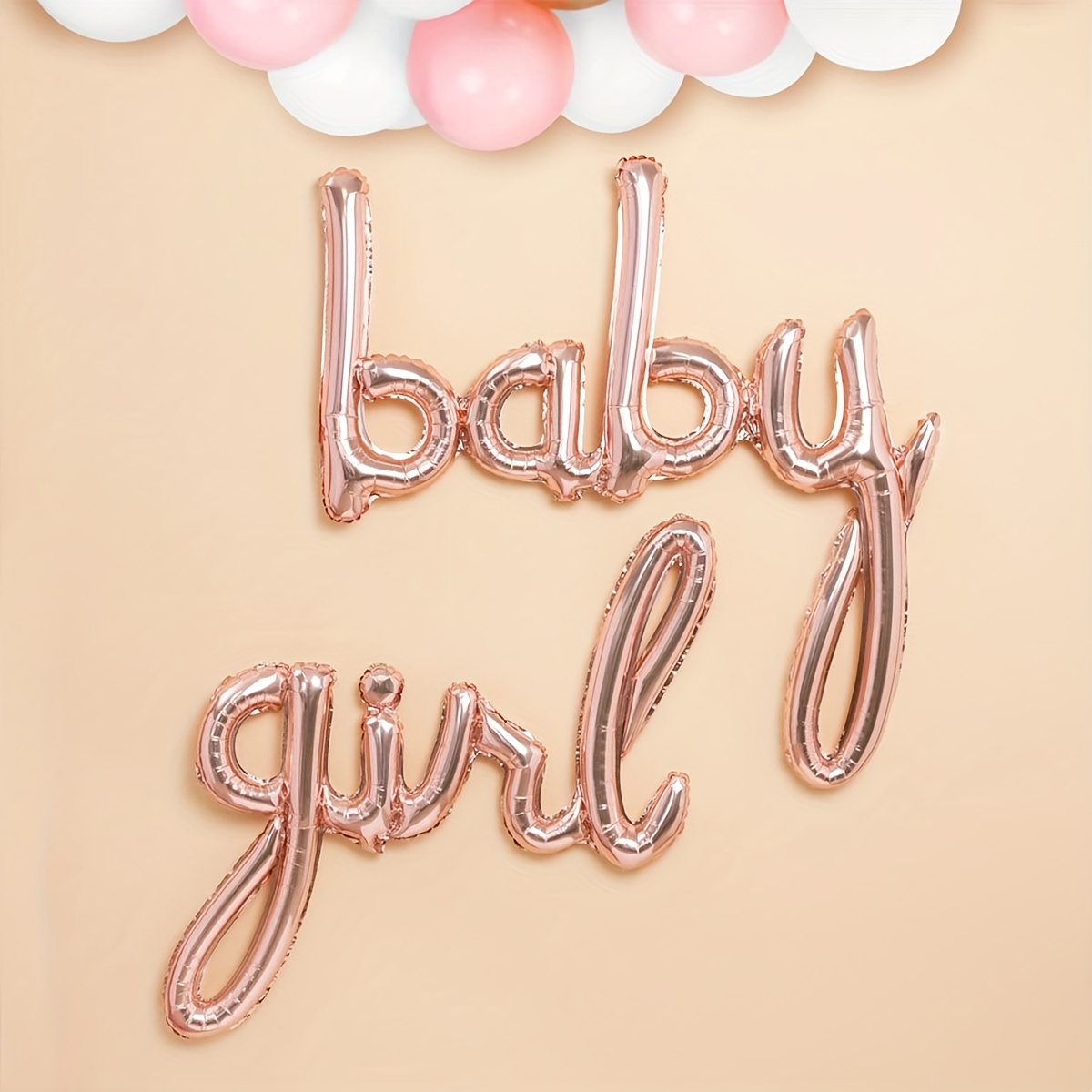 Baby Girl Letter Aluminum Foil Balloons, Welcome Baby Party