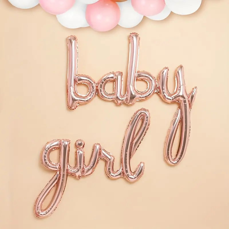 Baby Girl Letter Aluminum Foil Balloons, Welcome Baby Party