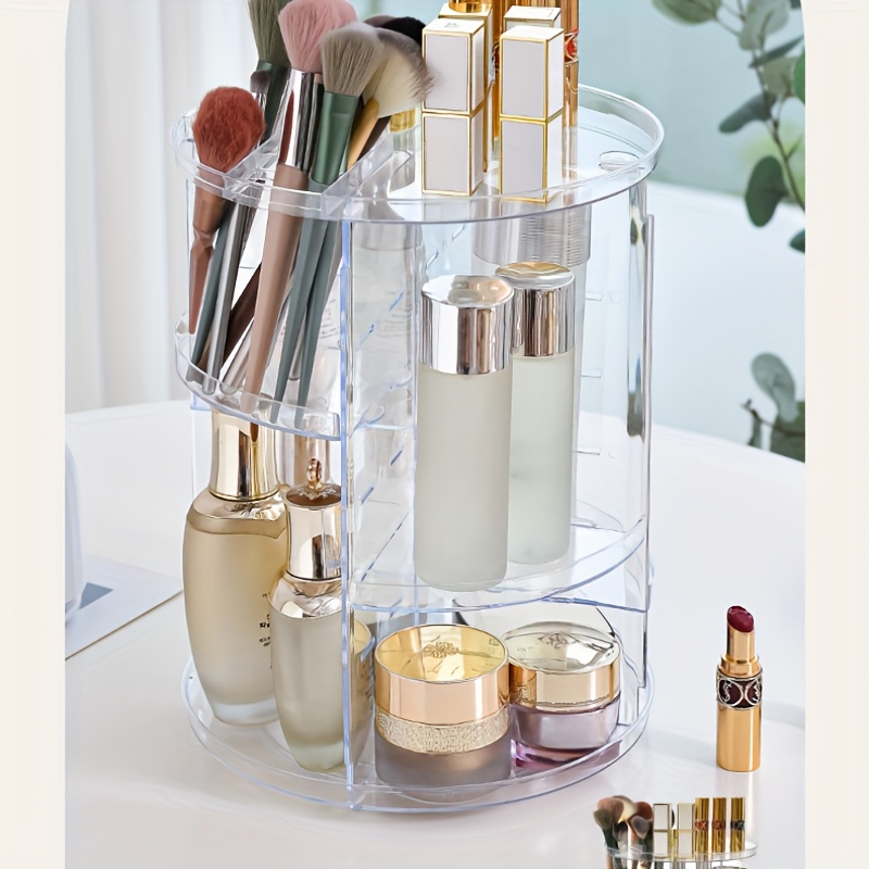 Bathroom Plastic Spinning Turntable Beauty Organizer Clear - Brightroom™