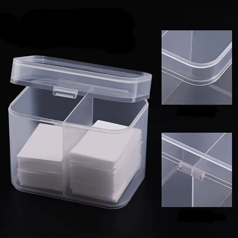 Cotton Pads Holder Cosmetic Pads Container Nail Towel Storage Box Dispenser Storage Box For Cotton Buds Nail Polish Remover Pads