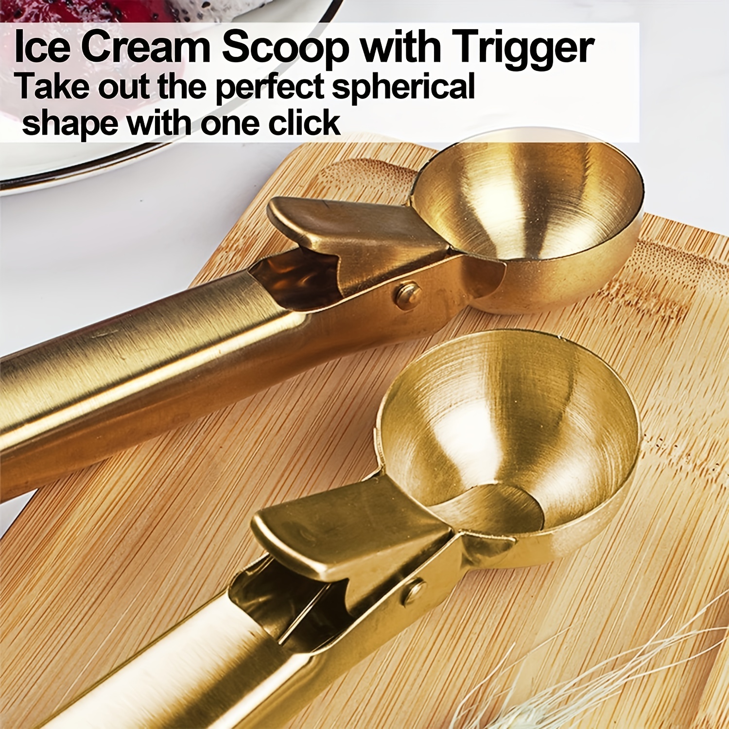 3pcs Ice Cream Scoop, Stainless Steel Ice Cream Scooper, Heavy Duty Metal Ice  Cream Scoops With Trigger, Perfect For Frozen Yogurt, Gelatos, Sundaes
