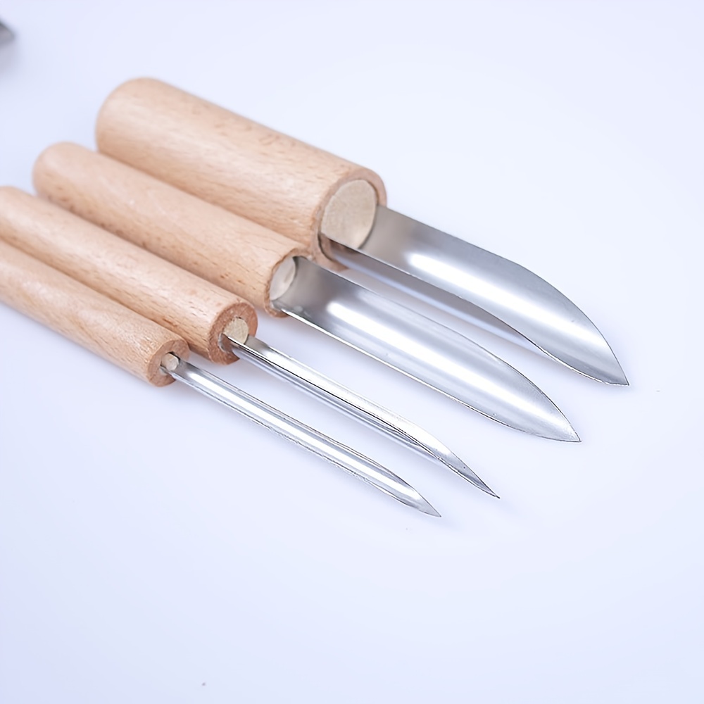 SEWACC 8 Pcs Ceramic Round Puncher Clay Hole Punch Tool Sculpture Ceramic  Tools Ceramics Tools Wooden Sculpting Tool Wood Tools Clay Circle Shaping