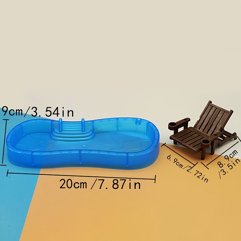 Swimming pool doll house hot sale