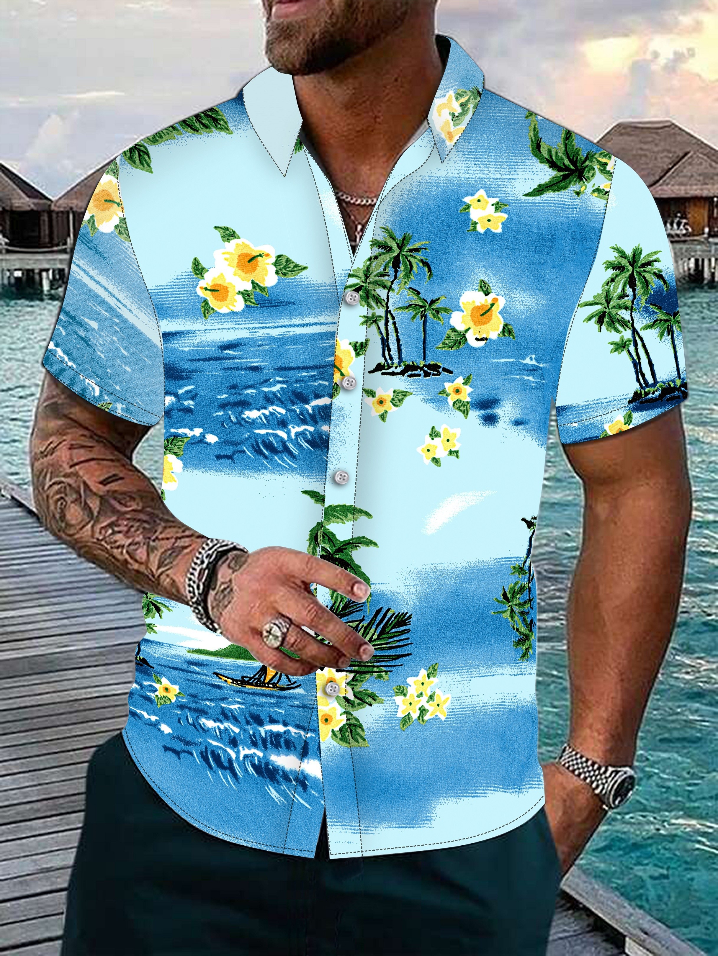Hawaiian Shirts Men - Temu Canada