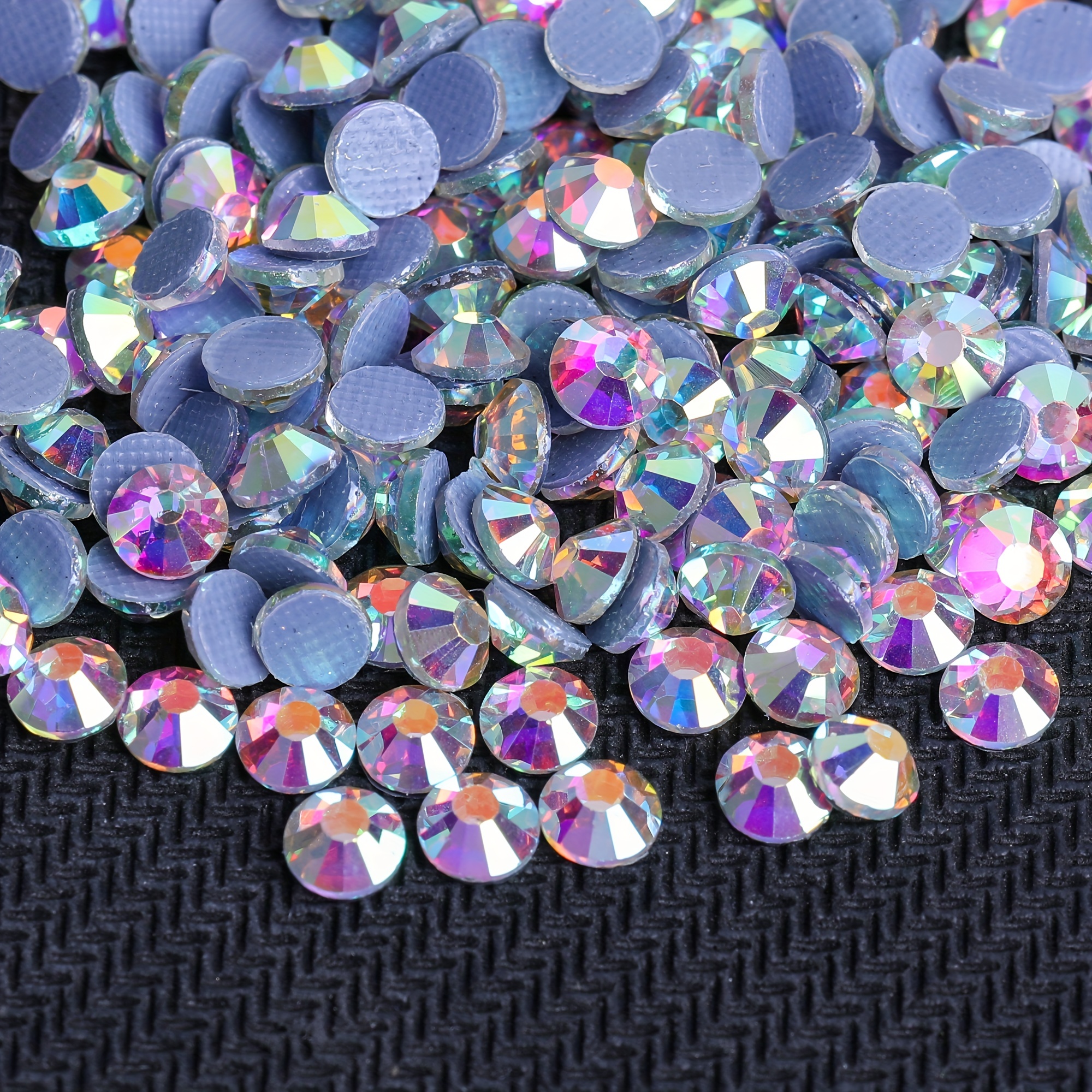 Glitter Crystal Ab Rhinestones Ss3 ss40 Flatback Rhinestones - Temu