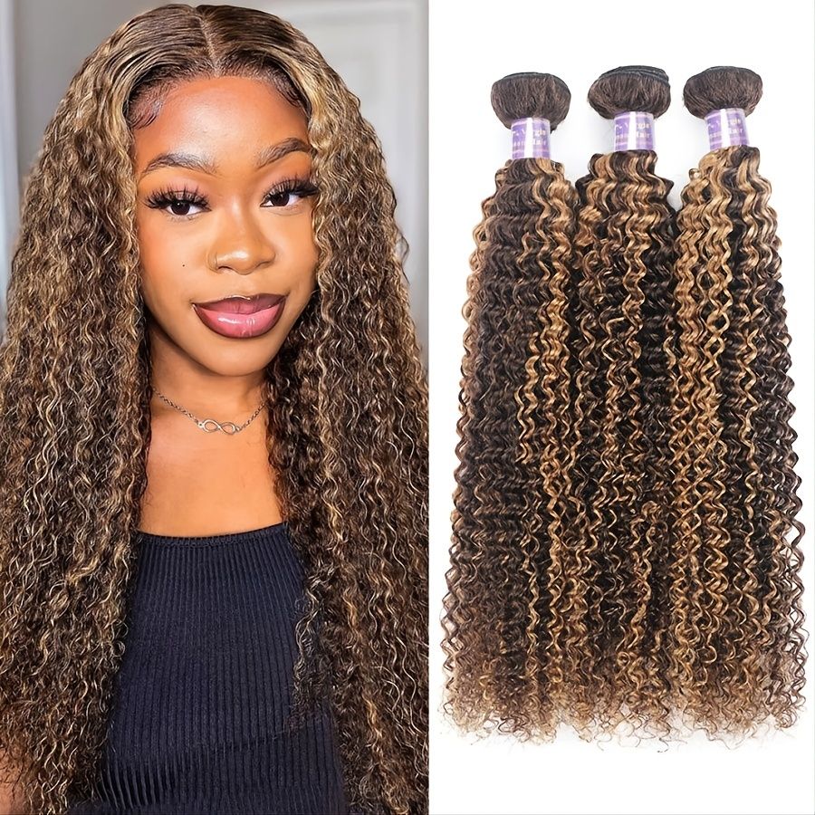 10 24 Inch Hair Bundles P27 Curly Wave Virgin Human Hair Bundles Curly Wave Weave  Hair Human Bundles For Women | Check Out Today's Deals Now | Temu