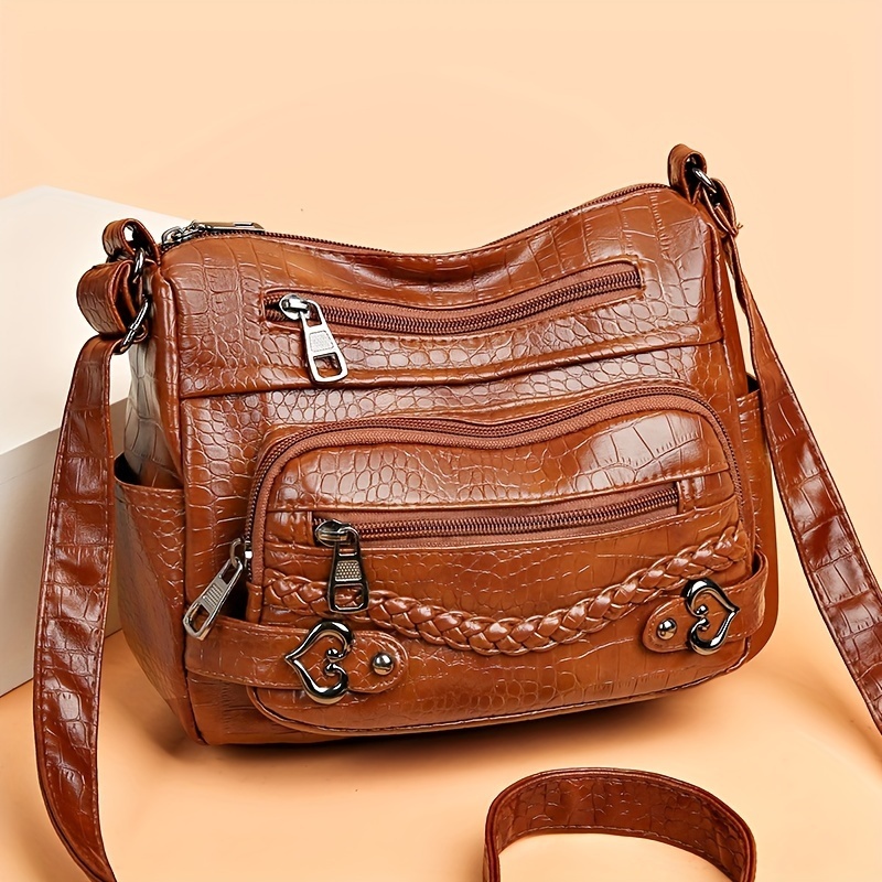 Croc Multi Pouch Cross Body Bag