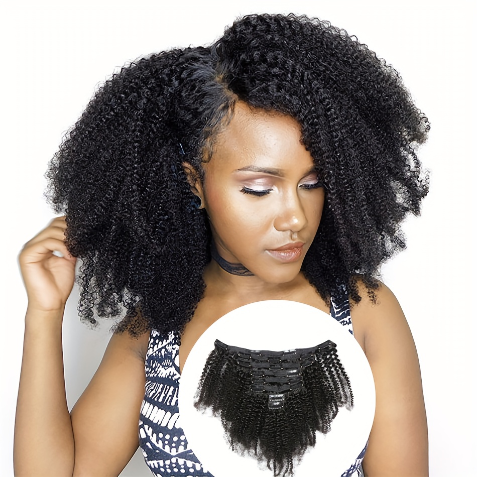 Black Curly Hair Extensions (Head)