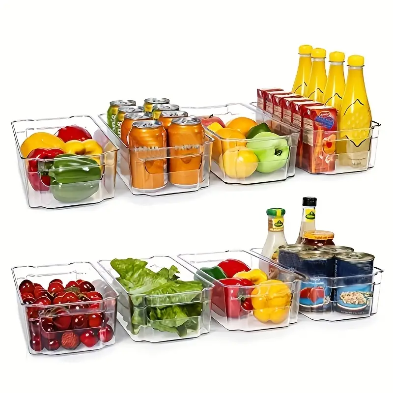 Clear Plastic Pantry Organizer Bin, Clear Kitchen Pantry Organizer  Container Bins With Handles For Cabinets, Shelves, Drawer, Freezer, For  Snack, Fruit, Vegetables And Beverage Storage, Home Kitchen Supplies - Temu  Australia