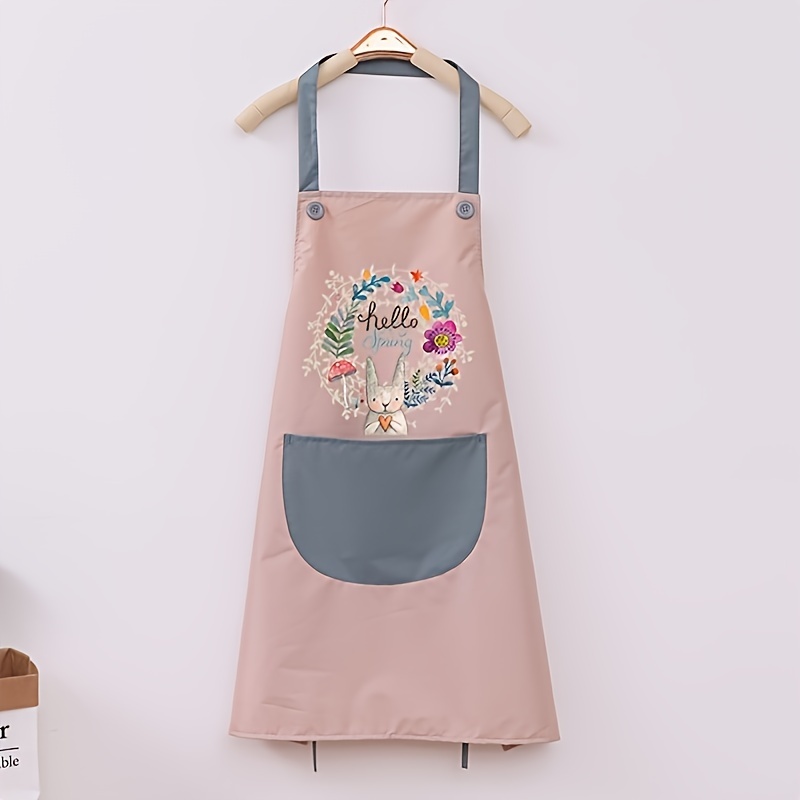 Apron Sleeveless Wipe Hand Cartoon Rabbit Women Apron Kitchen