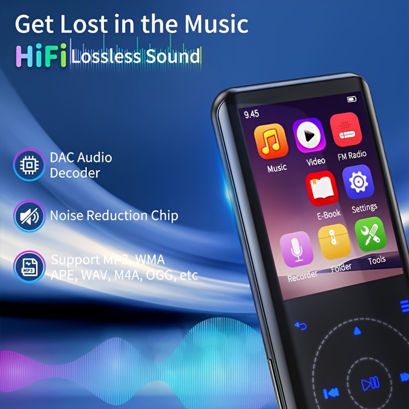 128GB Bluetooth MP4/MP3 Lossless Music Player FM Radio Recorder