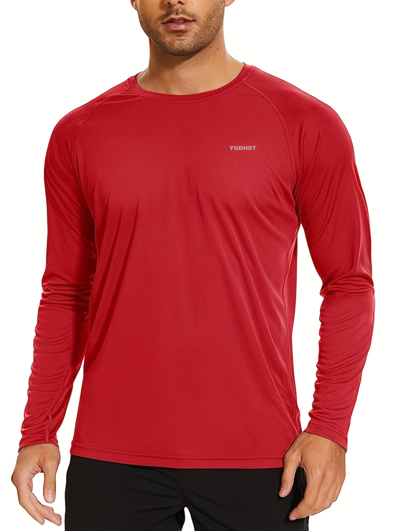 Roadbox Mens UPF 50+ UV Sun Protection Shirts Outdoor Long Sleeve SPF Rash Guard for Fishing Hiking Swimming Running