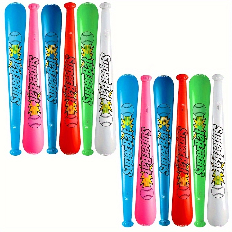  ArtCreativity Inflatable Baseball Bats for Kids, Set of 4, 40  Inch Durable Inflates in Assorted Colors, Cool Sports Birthday Party  Favors, Decorations, and Supplies, Carnival Party Prizes : Everything Else