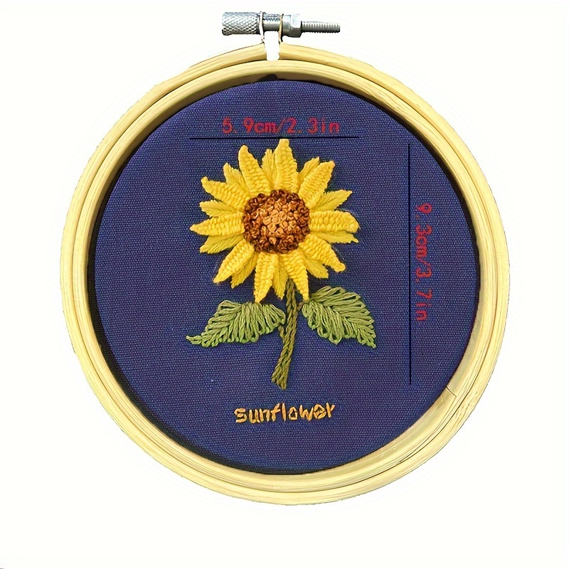 Colorful Flower Embroidery Kit for Beginners Embroidery Pattern English  Manual