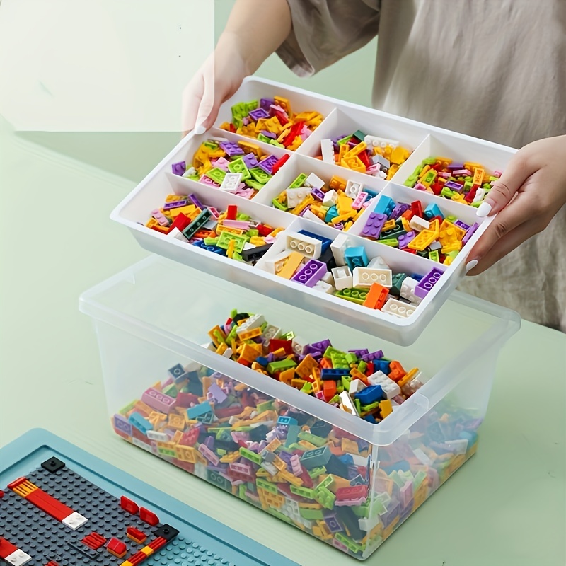 Building Blocks Classified Storage Box for Lego Toy Organizer with Lid  Stackable Portable Kids Toys Puzzle Storage Organizer