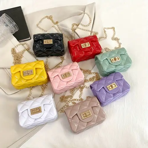 Mini Jelly Handbag, Cute Shell Shaped Chain Crossbody Bag Coin