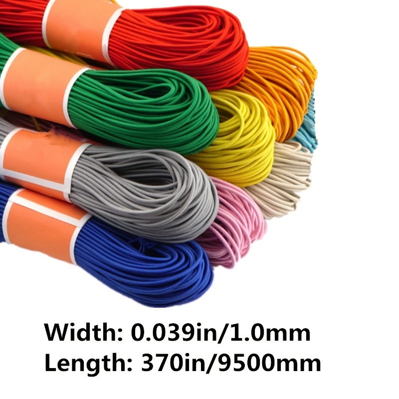5yards Color Elastic Rope Flat Rubber Band High Elastic - Temu