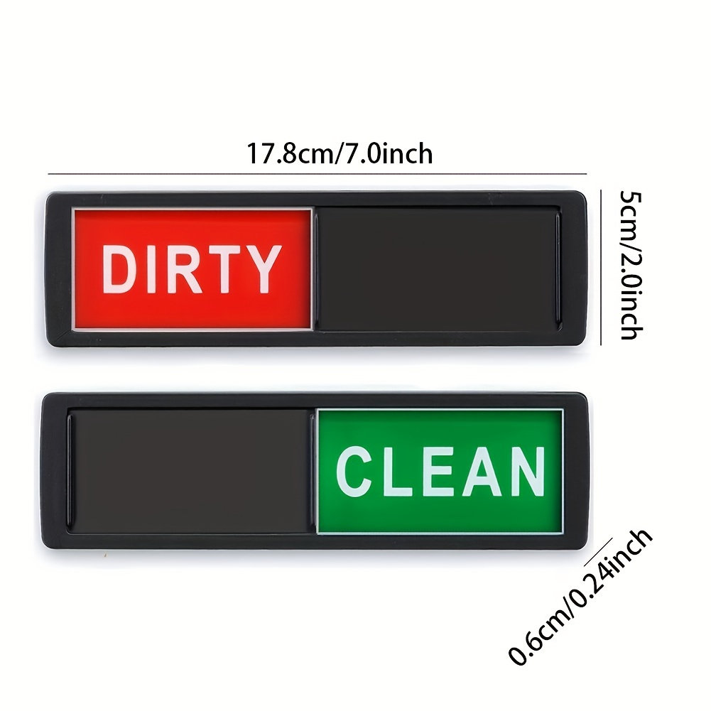 Dishwasher Magnet, Clean Dirty Sign Indicator for Dishwasher Non-Scratch  Easy to Read and Strong Slide for Changing Signs, Sleek and Convenient