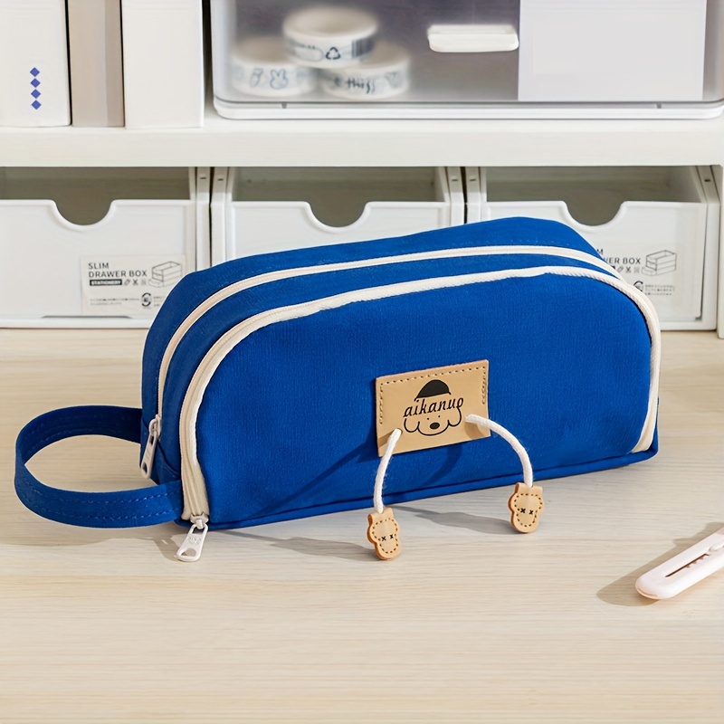 1pc Expandable Pencil Case With Compartments, Large Capacity