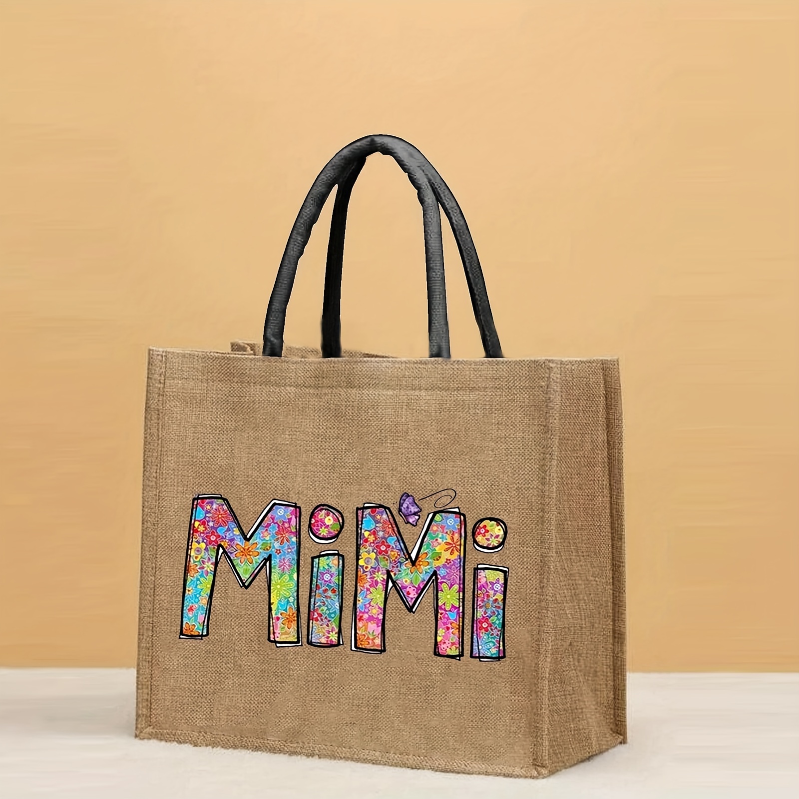 

Mimi Letter Print Tote Bag, Large Capacity Gift Bag, Women's Fashion Handbag For Commute Work School