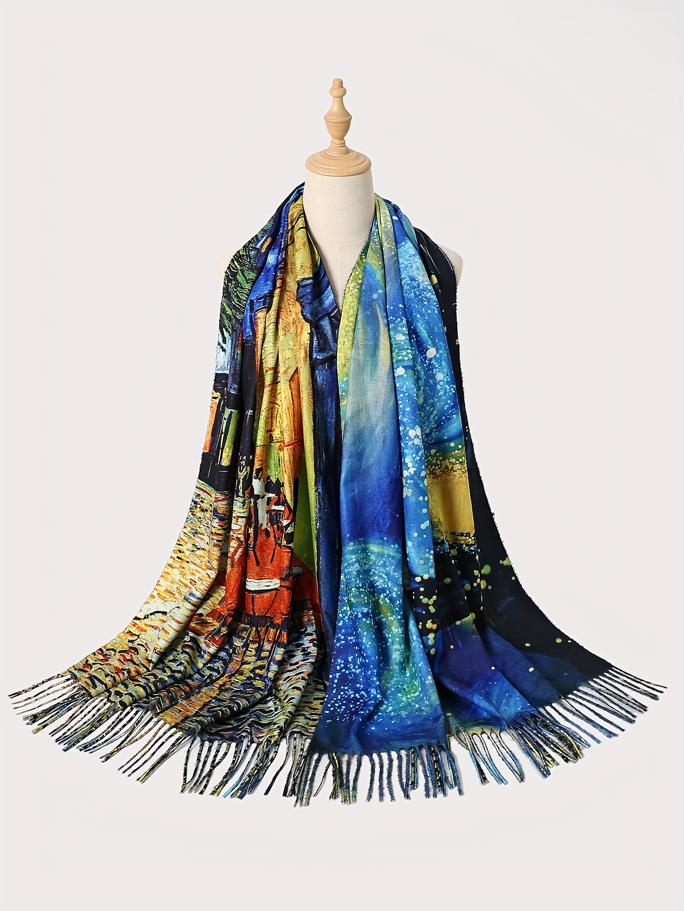 小物 ARTS&SCIENCE big tassel showl cashmere ARTS&SCIENCE big tassel showl cashmere（Starry Night Art
