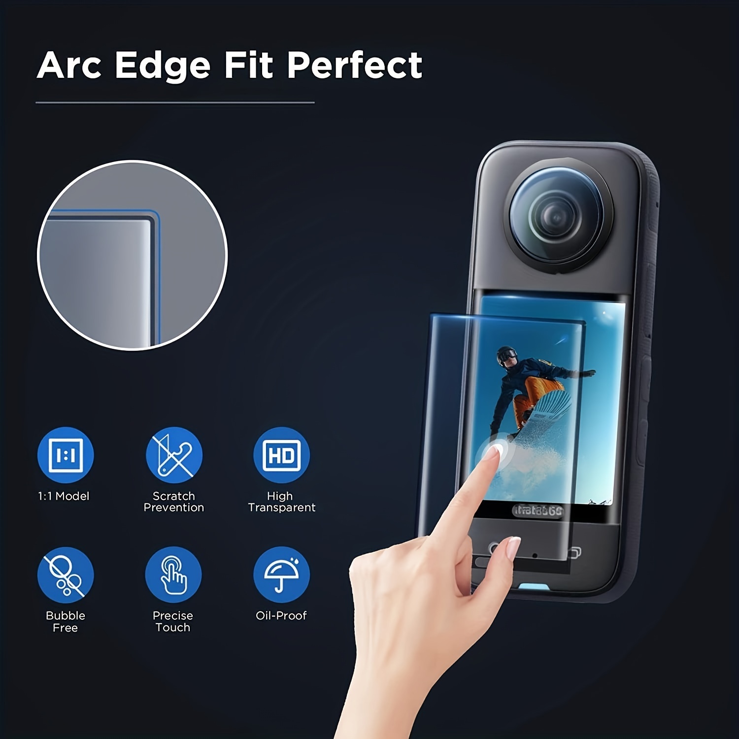 Screen Lens Protector for Insta360 Ace Pro Tempered Glass