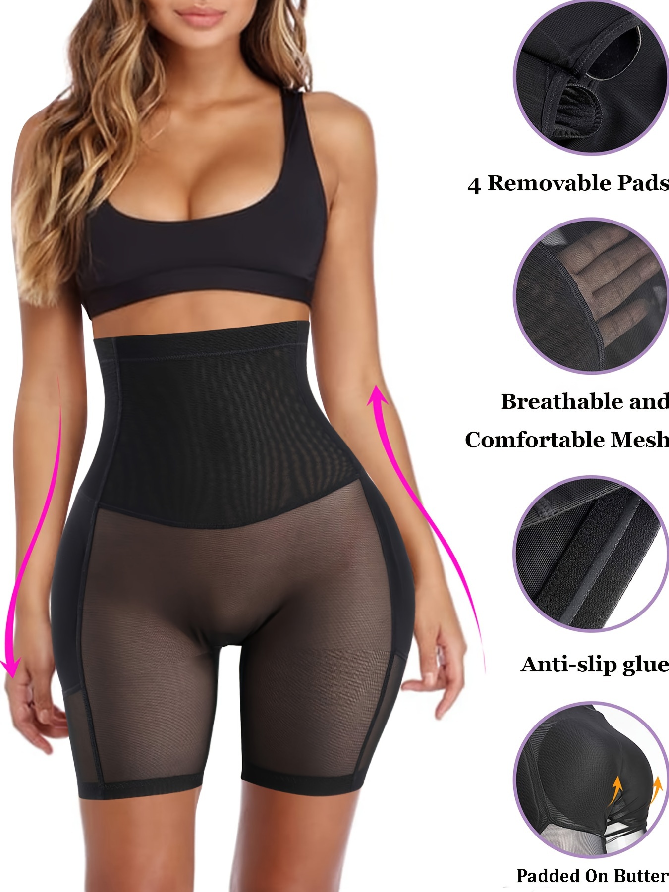 Calzones moldeadores de cintura alta para mujer, faja moldeadora de cintura  alta, control de abdomen, sin costuras, elásticos, moldeadores