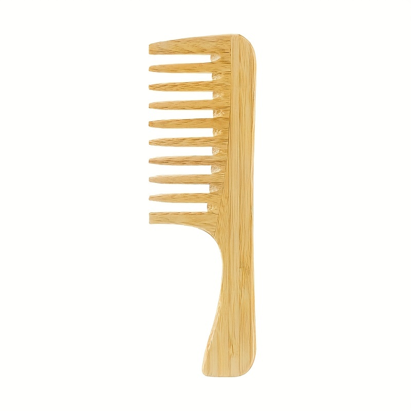  Peine de madera para cabello largo - Peine grande de madera -  Peine de dientes grandes de madera pura : Belleza y Cuidado Personal