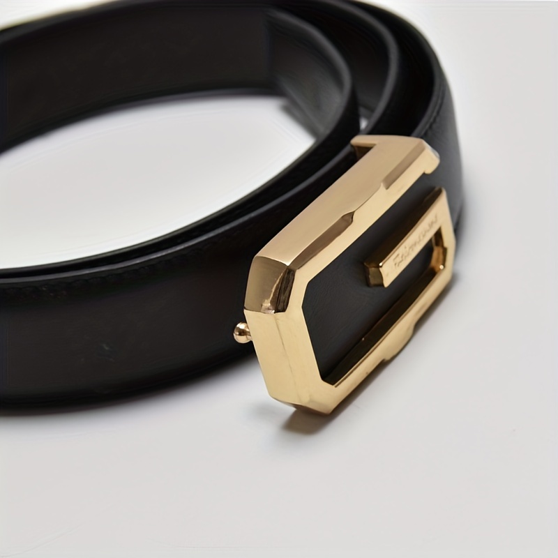 Men's Leather Buckle Belt Jeans Pants Belt