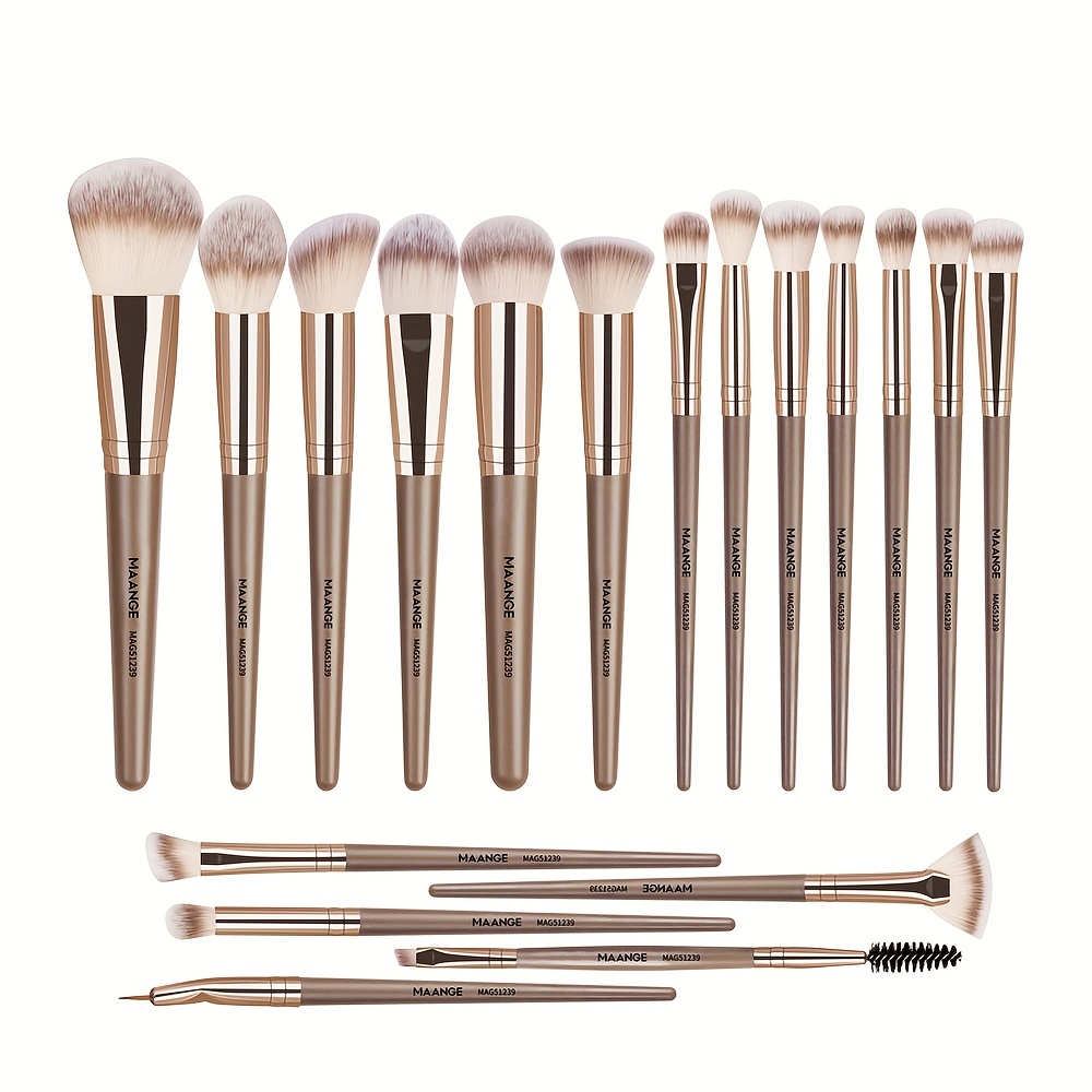 Set 18 Pennelli Trucco Ombretto Fondotinta Blush Cipria E - Temu Italy